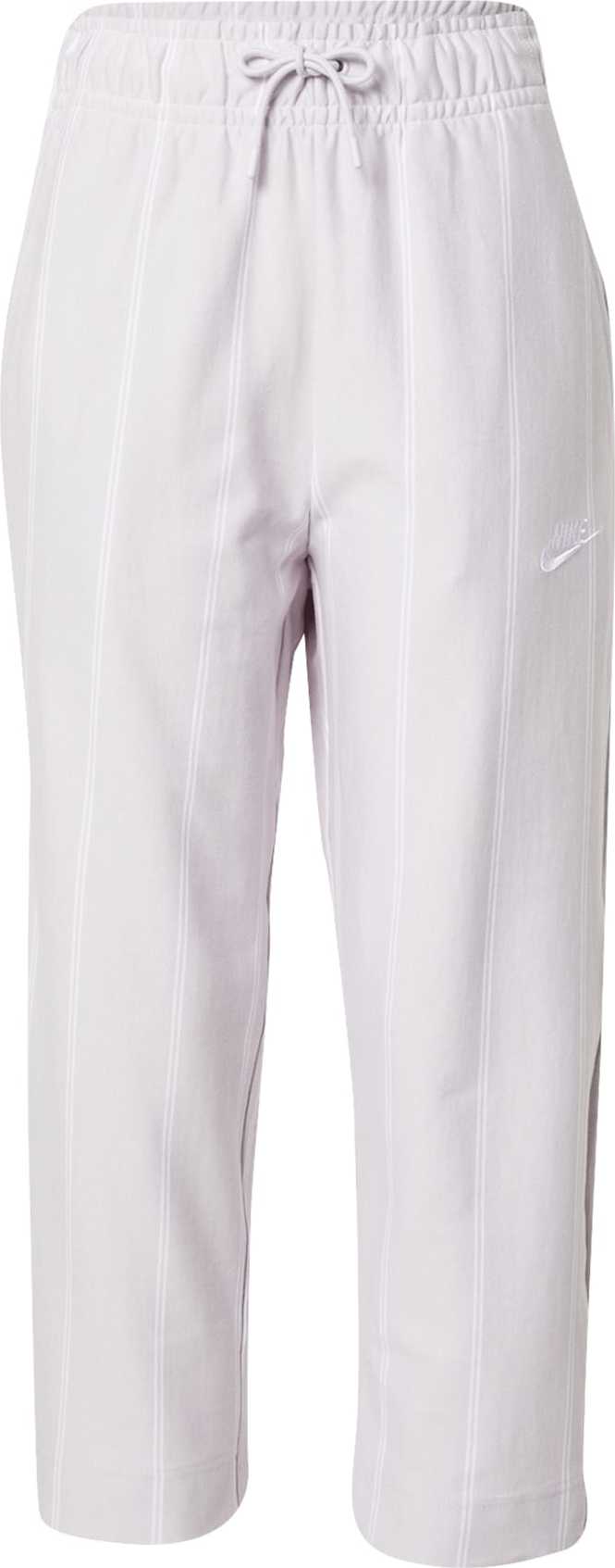Nike Sportswear Kalhoty světle šedá / bílá