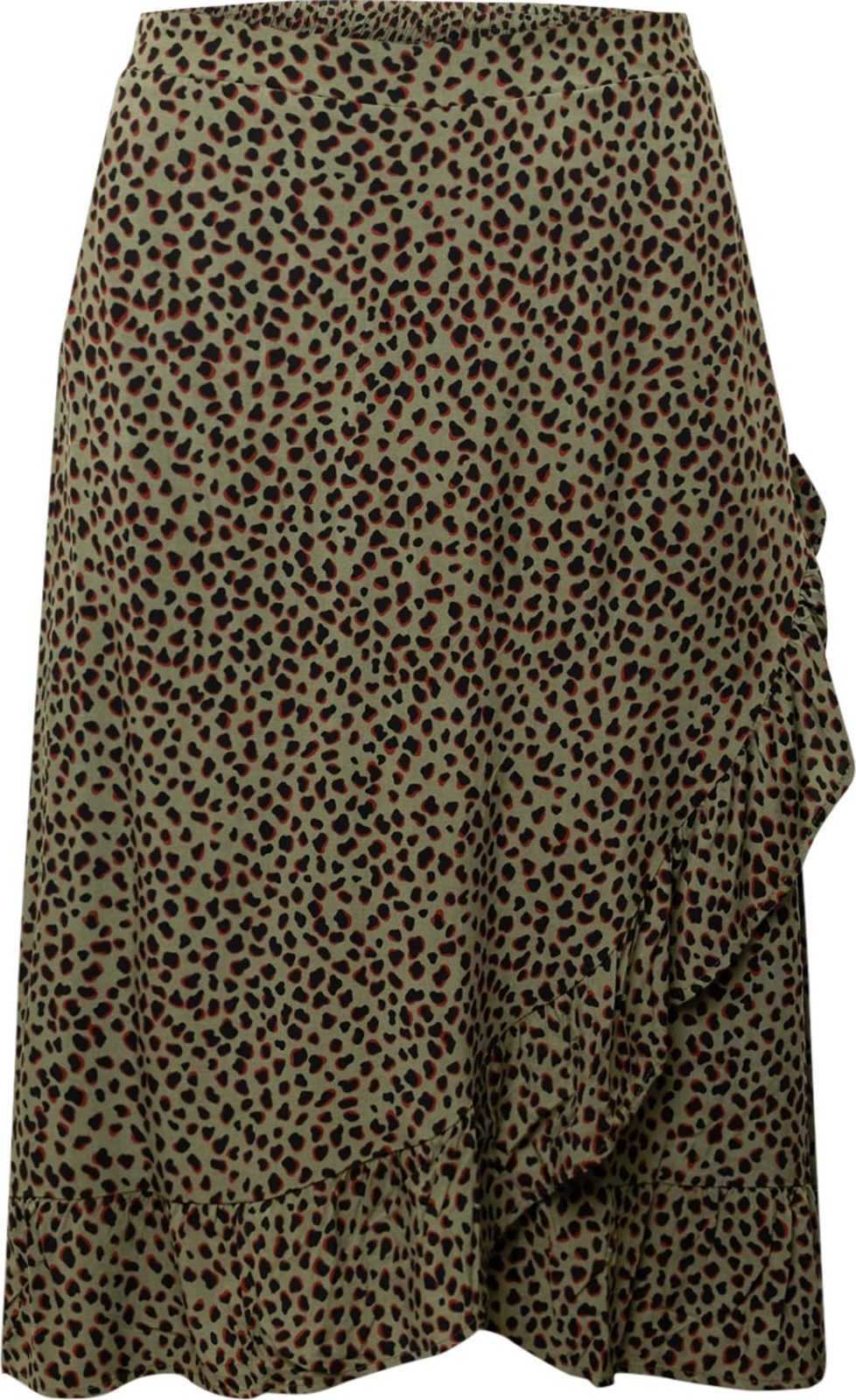 ONLY Carmakoma Sukně khaki / černá / červená