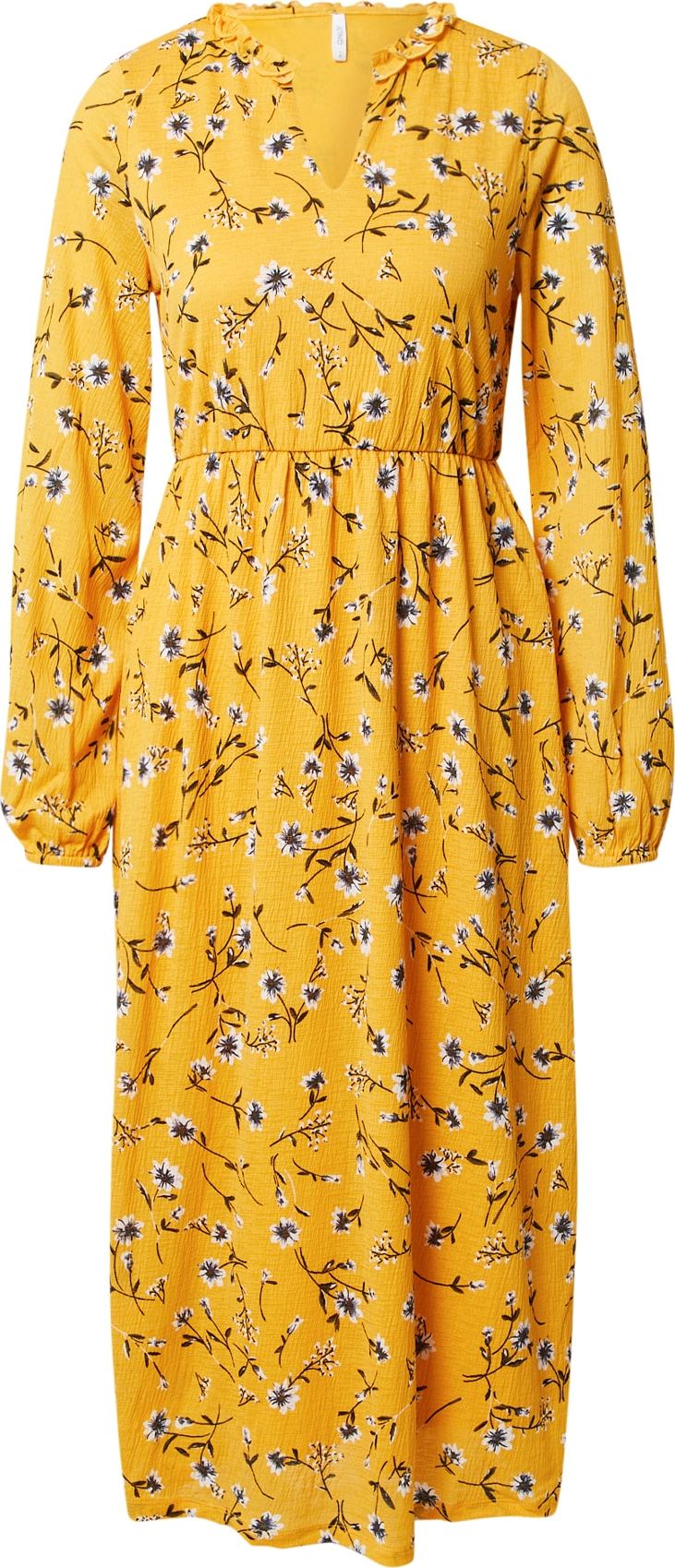 ONLY Šaty 'PELLA' žlutá / jedle / opálová / offwhite