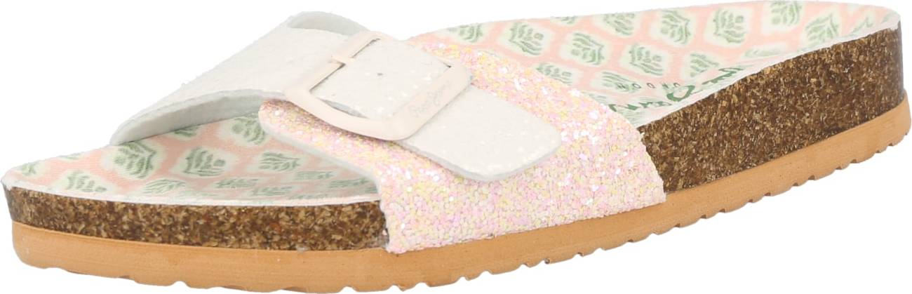 Pepe Jeans Pantofle pink / žlutá / bílá / pudrová / světle růžová