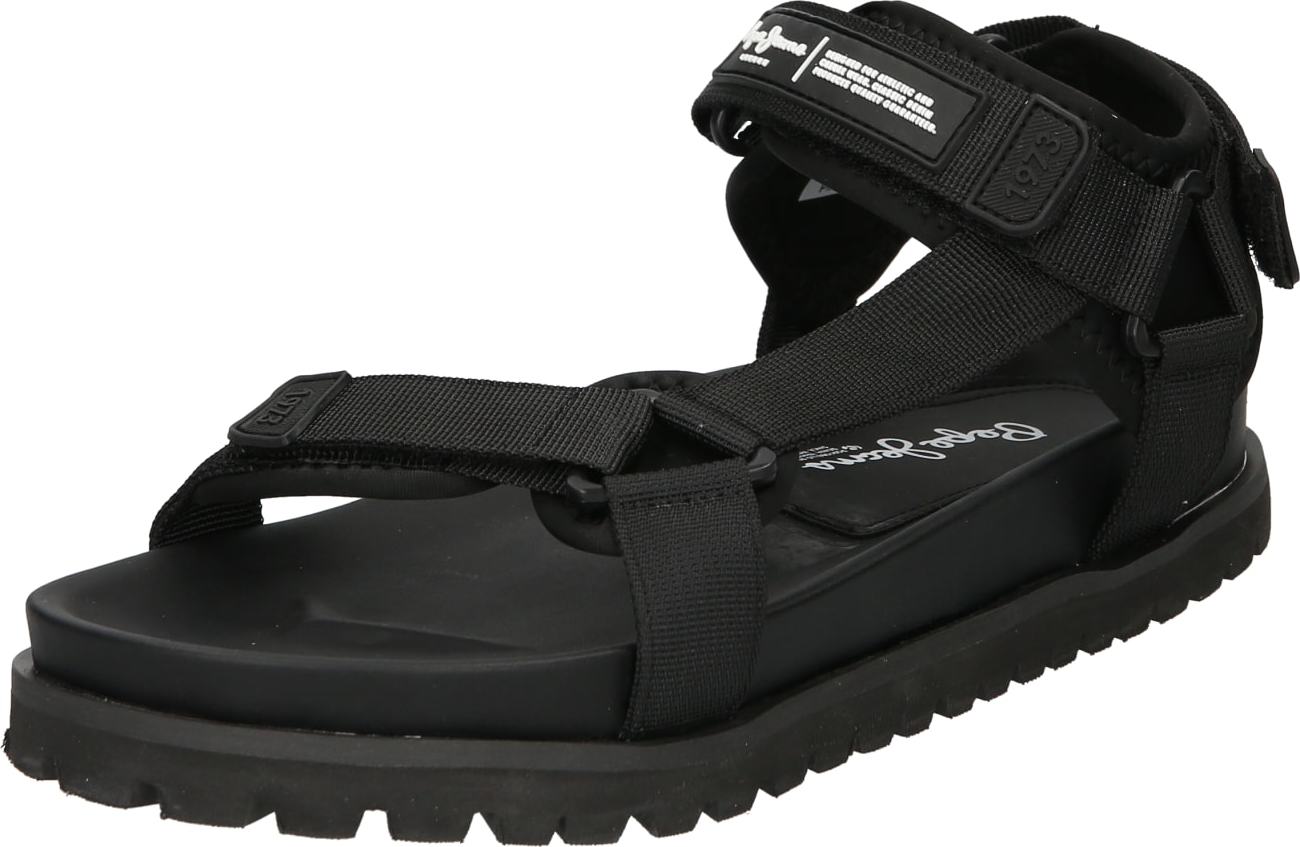 Pepe Jeans Sandály černá / bílá
