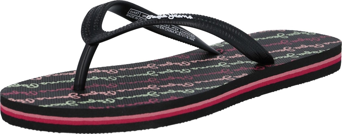 Pepe Jeans Žabky 'RAKE' černá / bílá