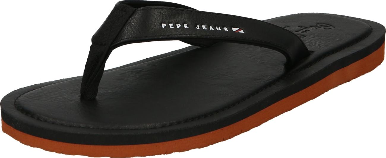 Pepe Jeans Žabky 'WIND SURF' černá / bílá
