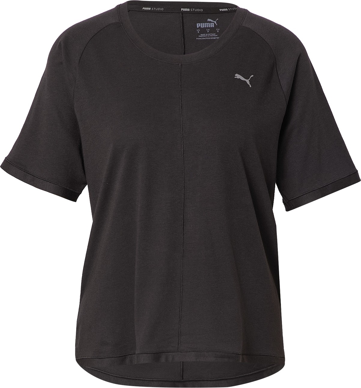 PUMA Funkční tričko 'TriBlend' černá / stříbrně šedá