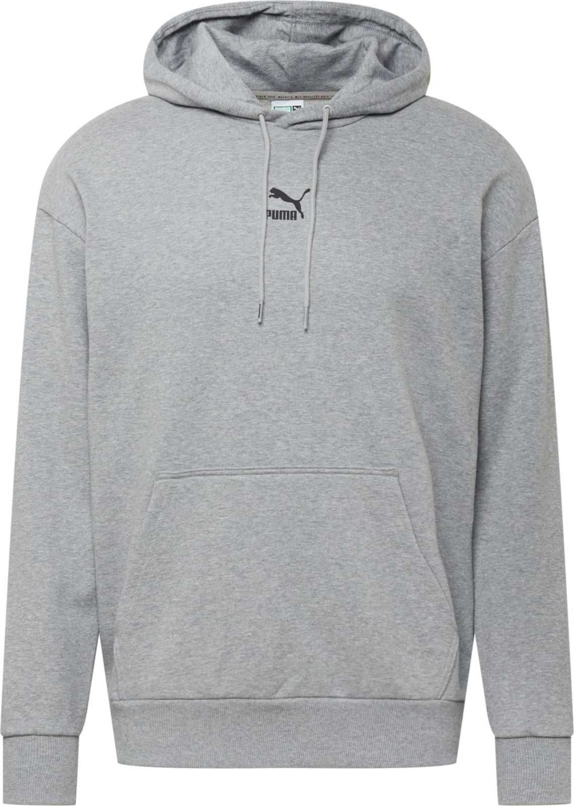 PUMA Mikina šedý melír / černá