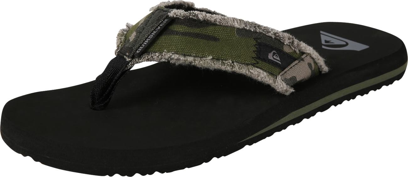 QUIKSILVER Žabky 'Monkey Abyss' černá / hnědá / zelená