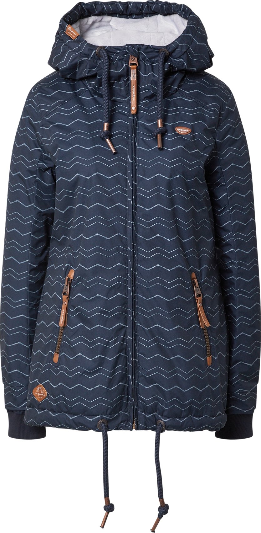 Ragwear Přechodná bunda 'Zuzka Chevron' námořnická modř / světlemodrá