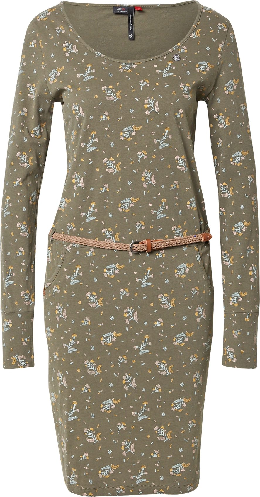 Ragwear Šaty 'Montana' olivová / žlutá / světlemodrá