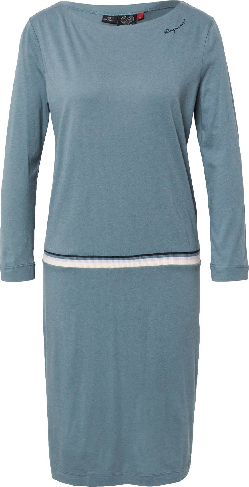 Ragwear Šaty 'RIDDA' smaragdová / bílá / černá