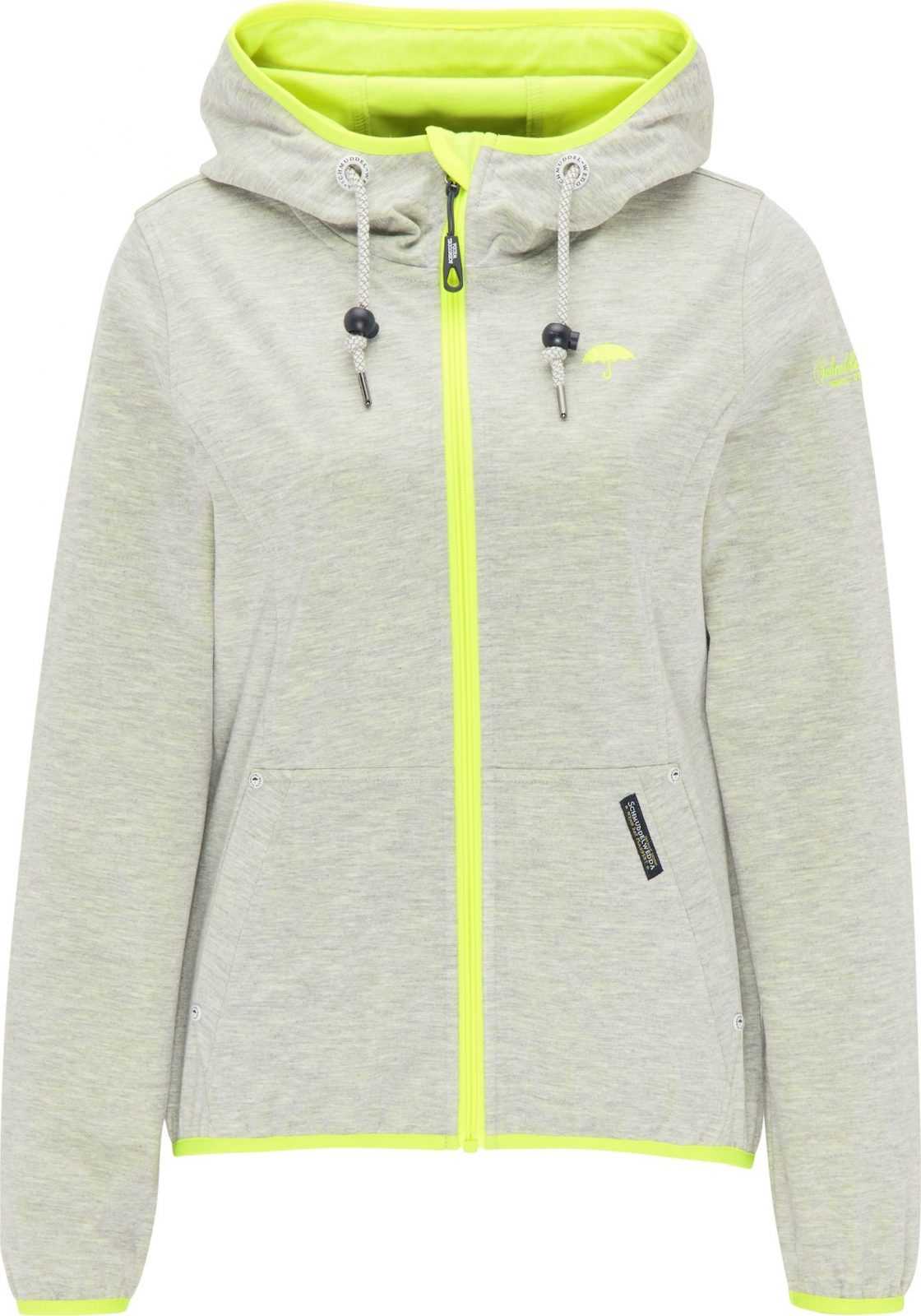 Schmuddelwedda Funkční bunda světle šedá / svítivě žlutá