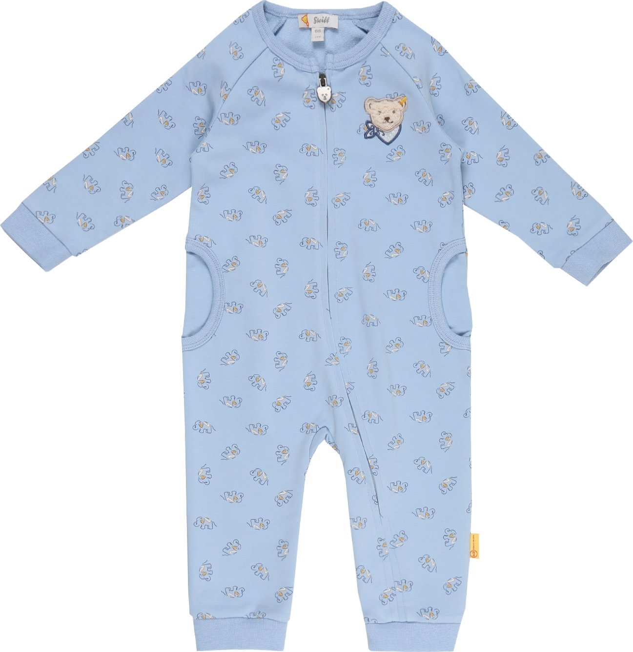 Steiff Collection Overal světlemodrá / béžová / tmavě oranžová / tmavě modrá