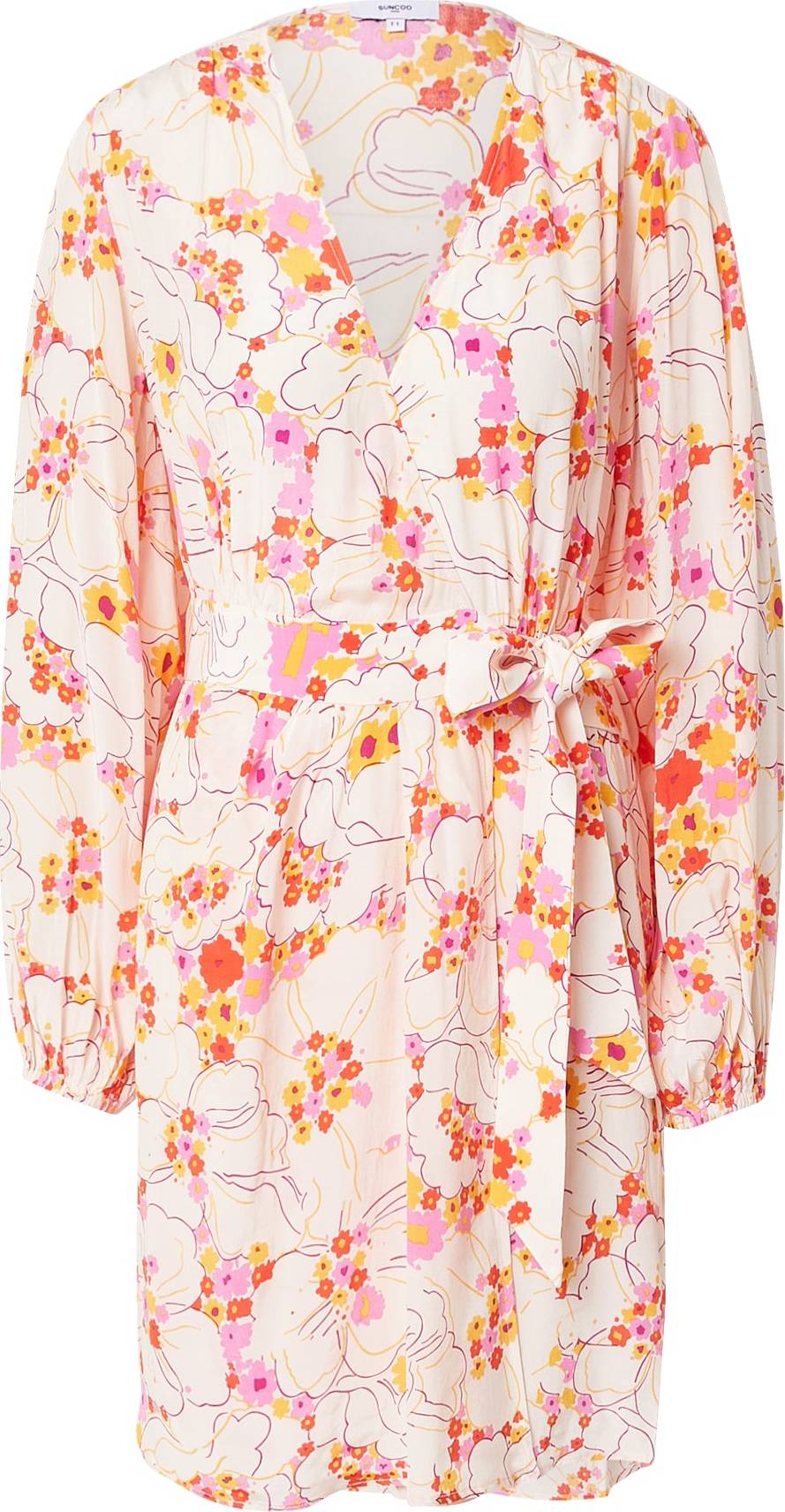 Suncoo Košilové šaty 'CREOLE' růžová / světle fialová / červenofialová / humrová / zlatě žlutá