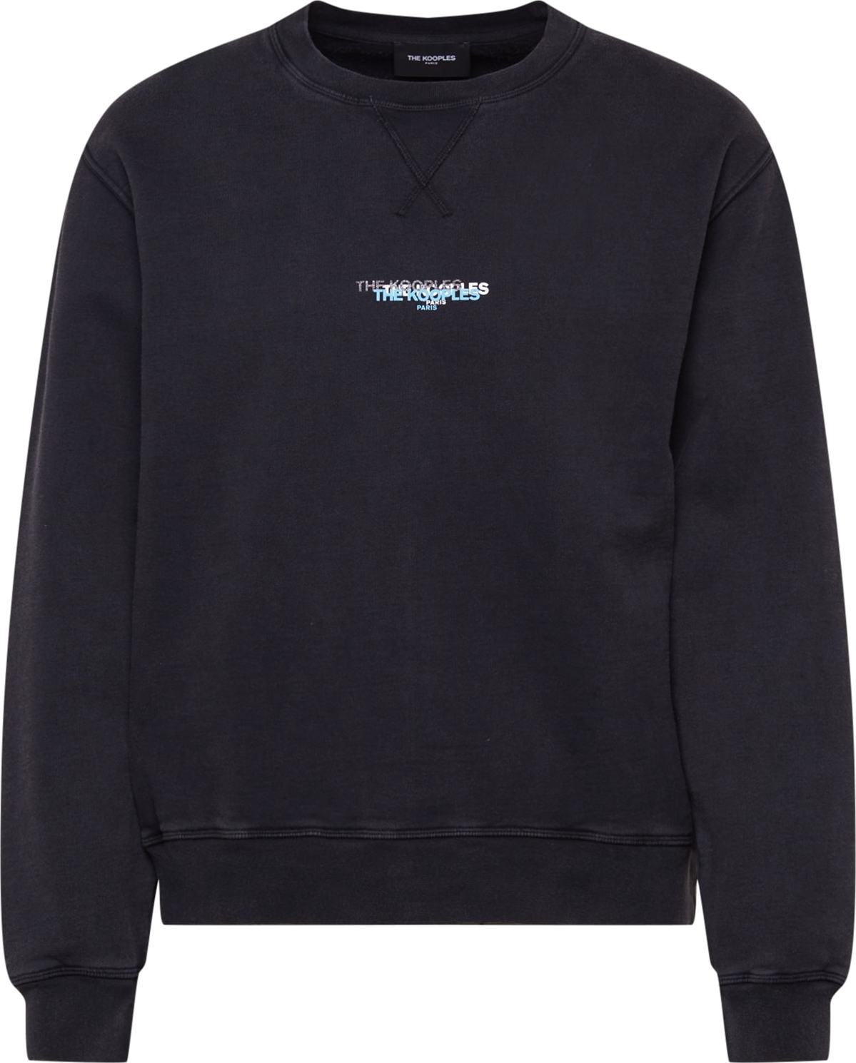 The Kooples Mikina černá / stříbrná / bílá / světlemodrá