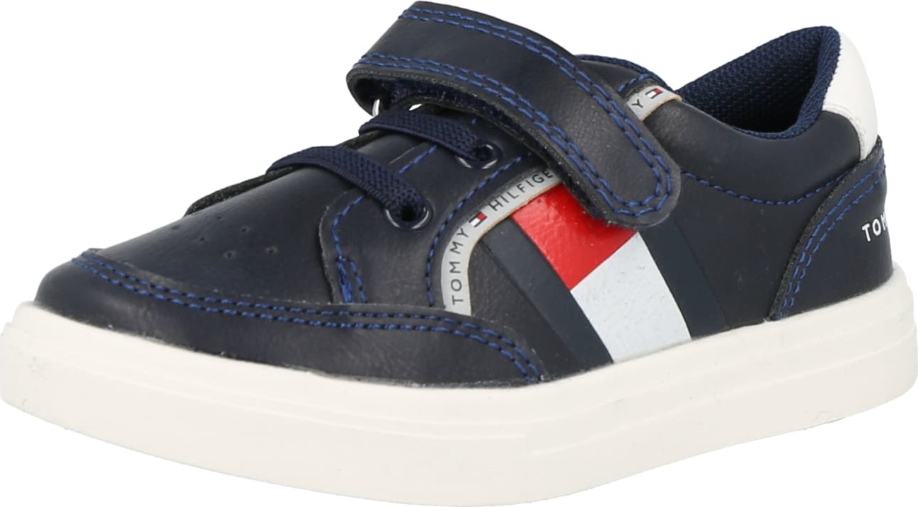 TOMMY HILFIGER Tenisky námořnická modř / bílá / červená / šedá