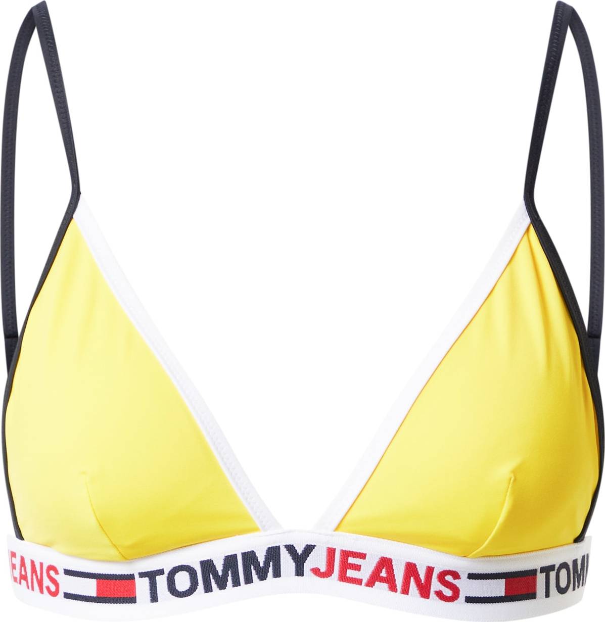 TOMMY HILFIGER Horní díl plavek žlutá / bílá / námořnická modř / ohnivá červená