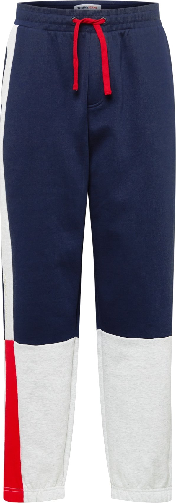 Tommy Jeans Kalhoty bílá / červená / námořnická modř / šedý melír