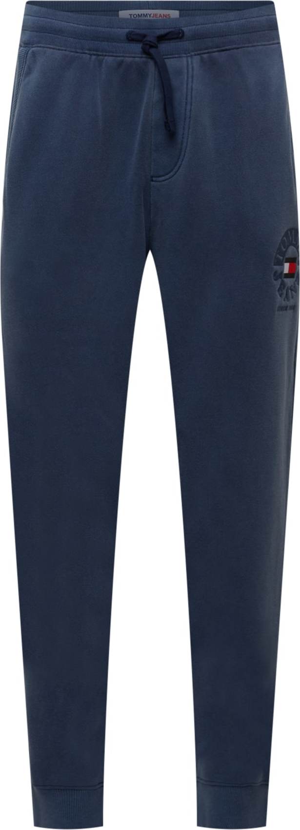 Tommy Jeans Kalhoty chladná modrá / bílá / červená / černá