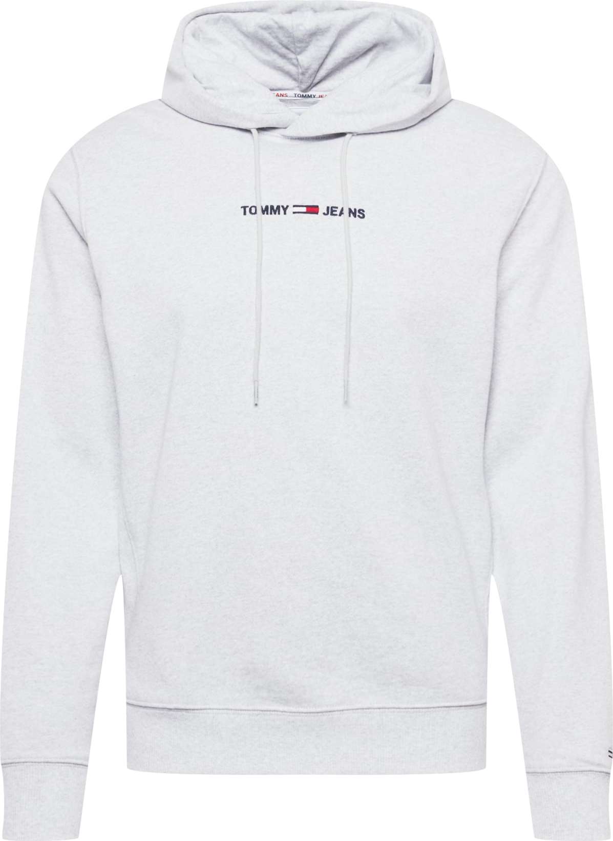 Tommy Jeans Mikina světle šedá / námořnická modř / bílá / červená