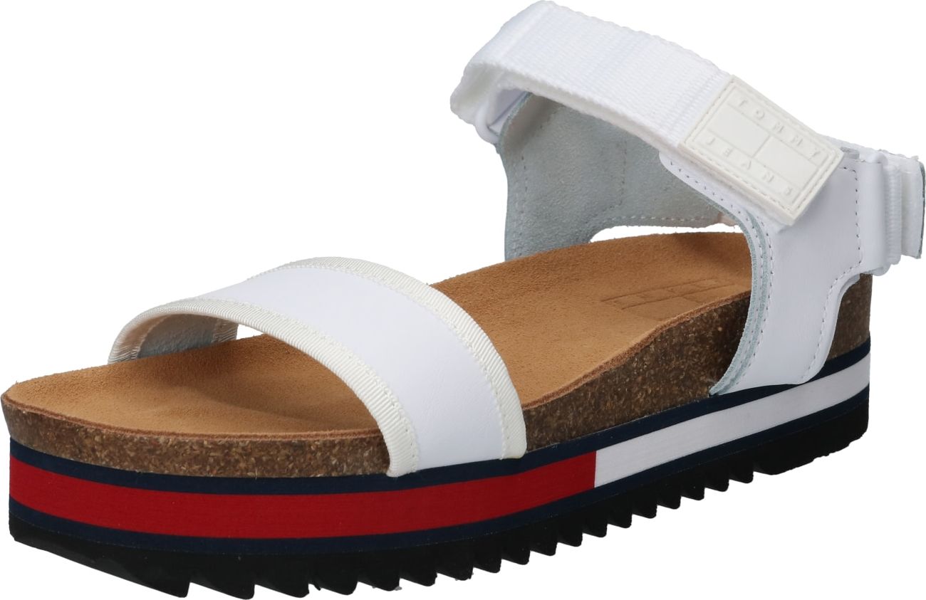 Tommy Jeans Páskové sandály bílá