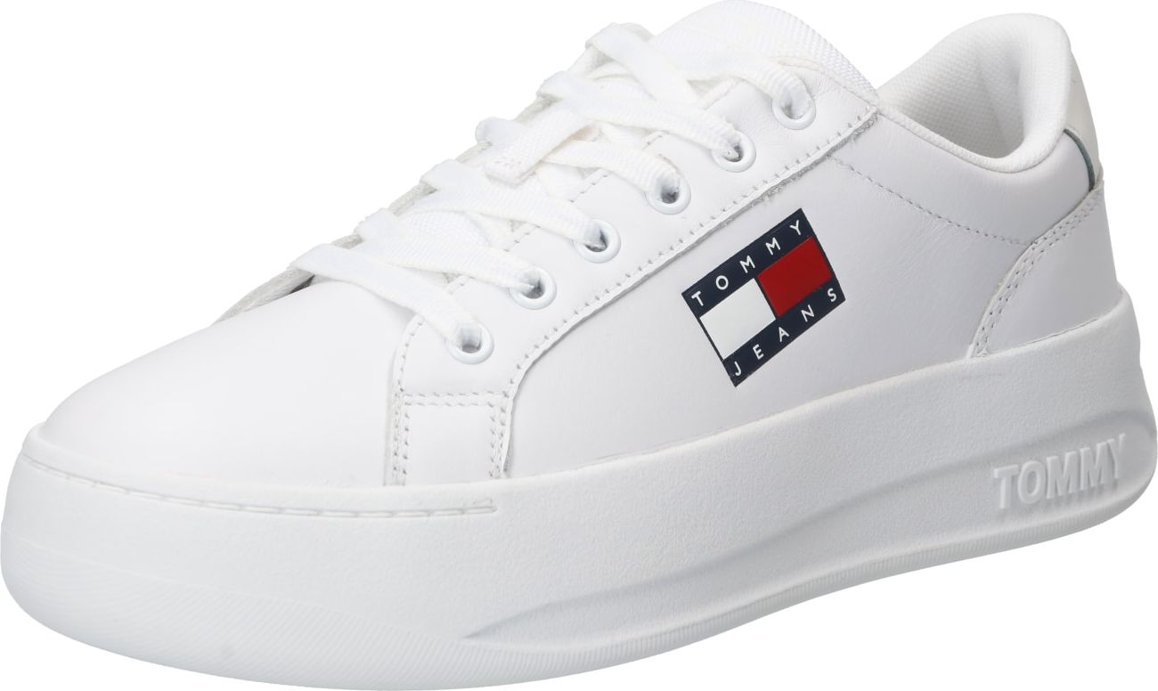 Tommy Jeans Tenisky bílá / marine modrá / ohnivá červená