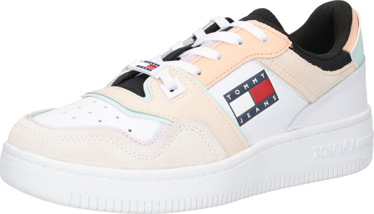 Tommy Jeans Tenisky 'Decon' bílá / černá / meruňková / růžová / námořnická modř
