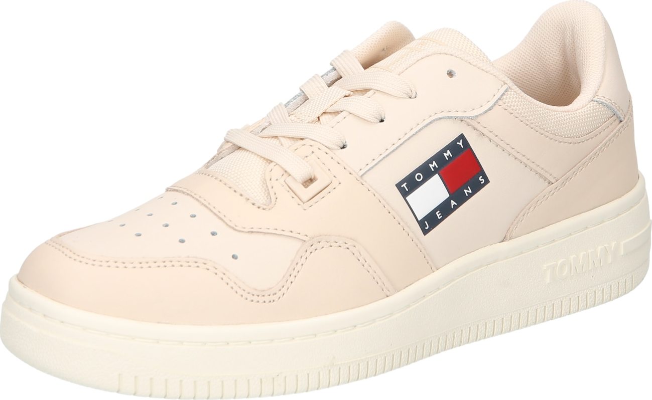 Tommy Jeans Tenisky krémová / bílá / marine modrá / červená
