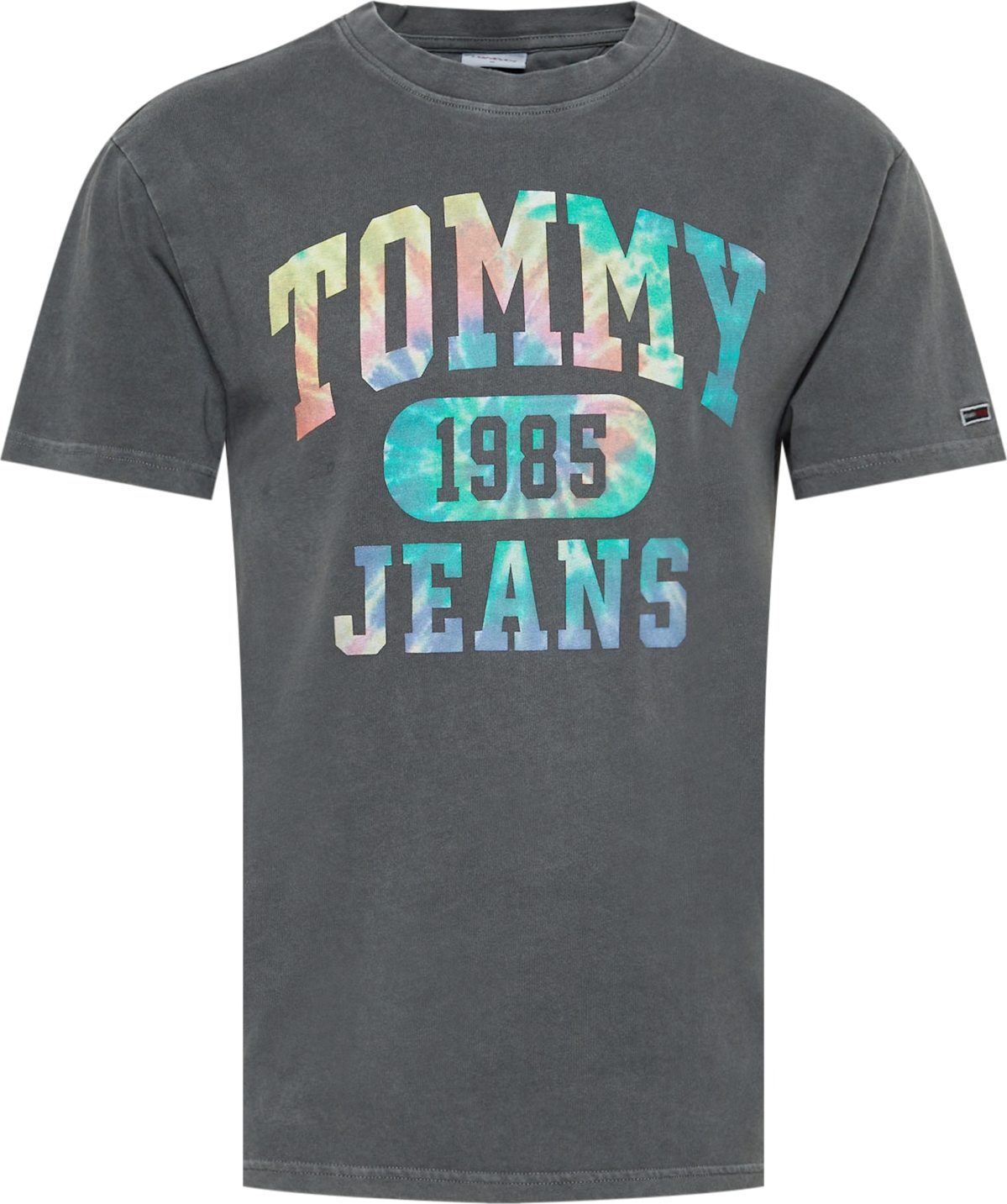 Tommy Jeans Tričko 'Collegiate' pastelově žlutá / tyrkysová / kouřově modrá / světle růžová / antracitová