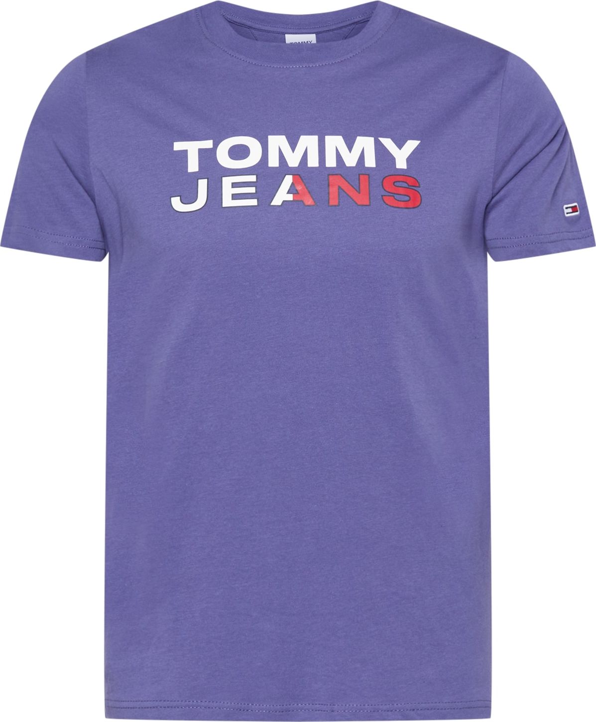 Tommy Jeans Tričko lenvandulová / bílá / červená