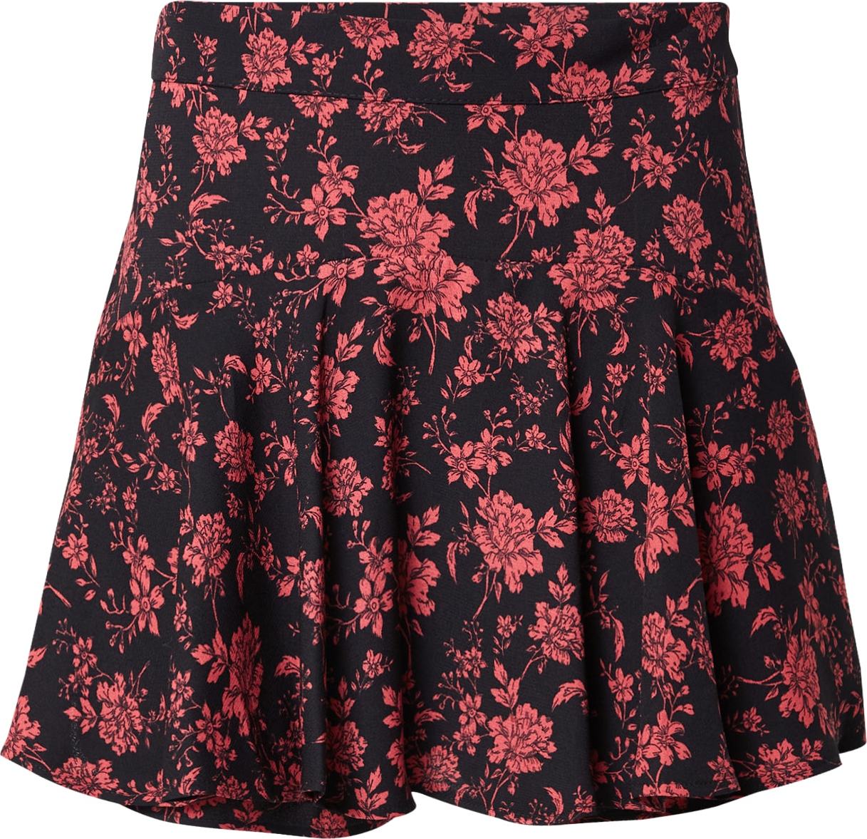 Trendyol Kalhoty černá / pink