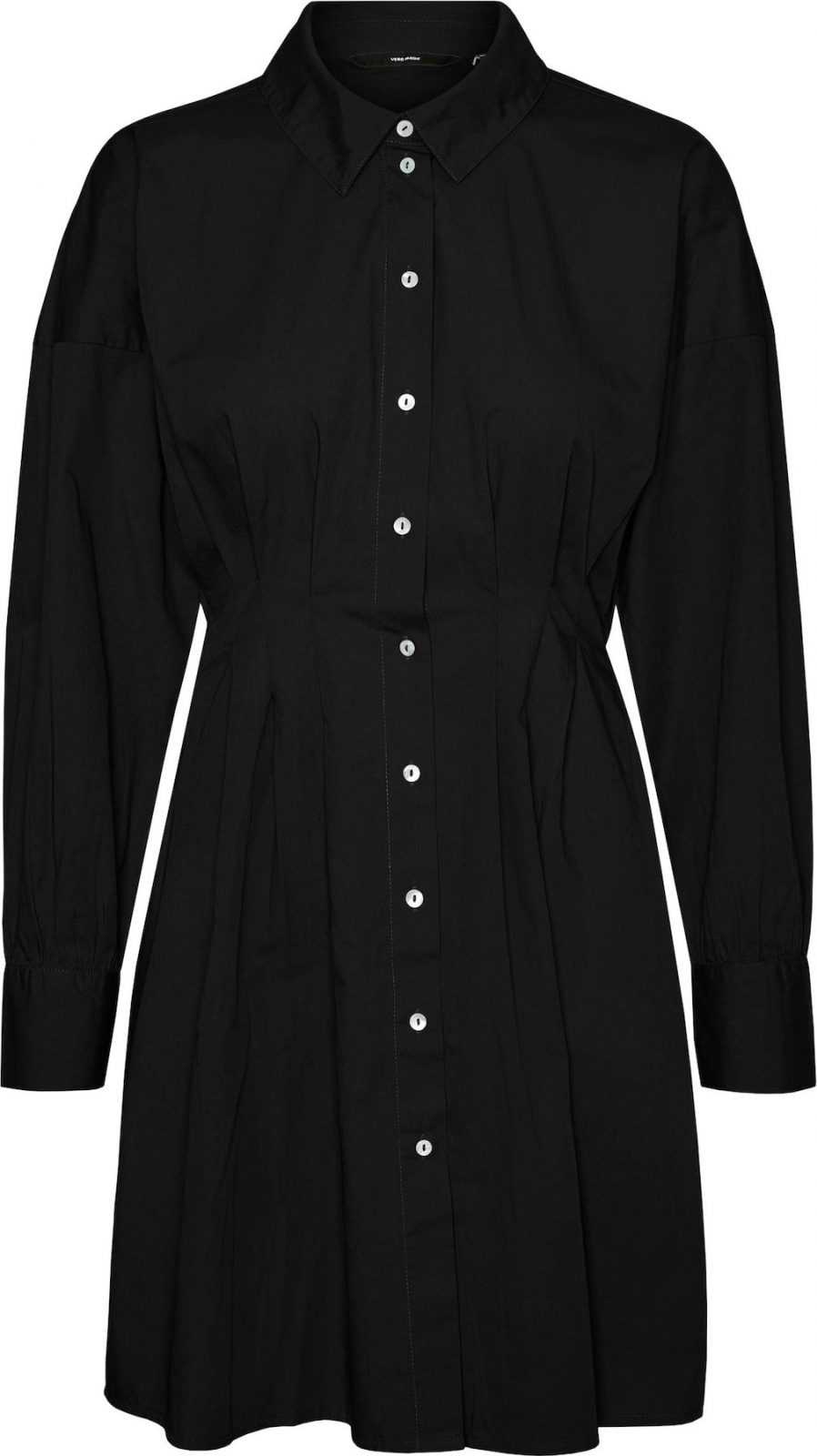 VERO MODA Košilové šaty 'Hjarlotte' černá