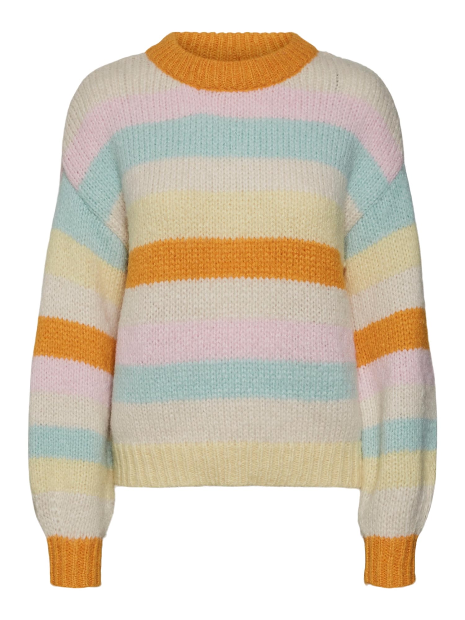 VERO MODA Svetr 'Wine' oranžová / žlutá / pastelová fialová / béžová