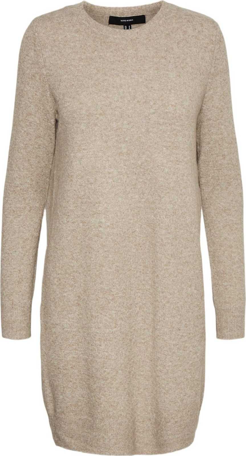VERO MODA Úpletové šaty 'Doffy' sépiová