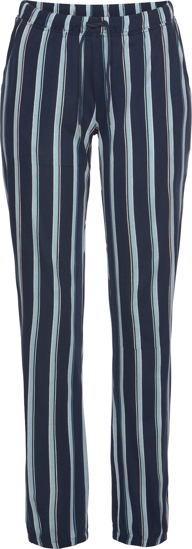 VIVANCE Pyžamové kalhoty kobaltová modř / kouřově modrá / bílá