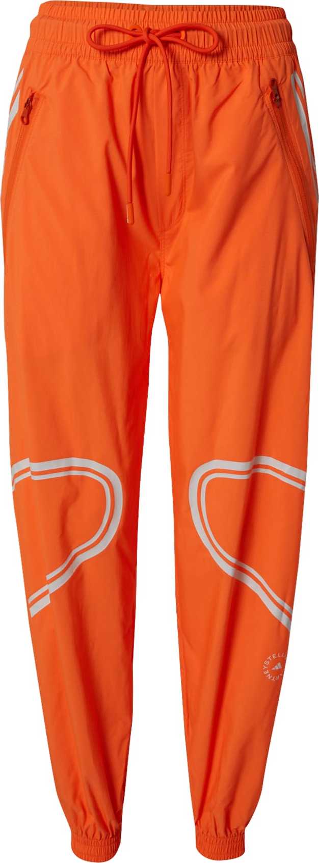 adidas by Stella McCartney Outdoorové kalhoty 'TruePace' oranžová / stříbrně šedá