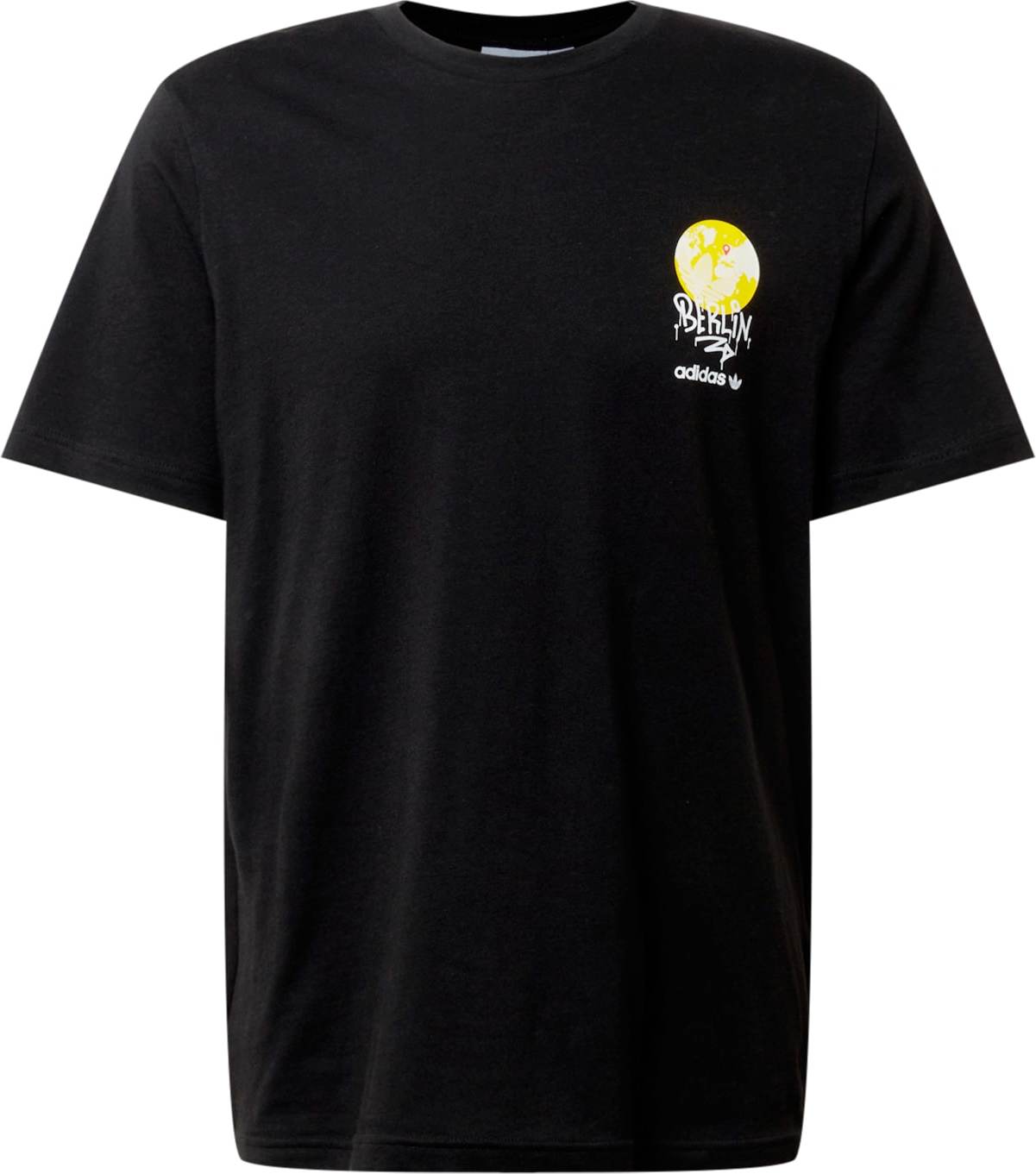ADIDAS ORIGINALS Tričko černá / žlutá / bílá