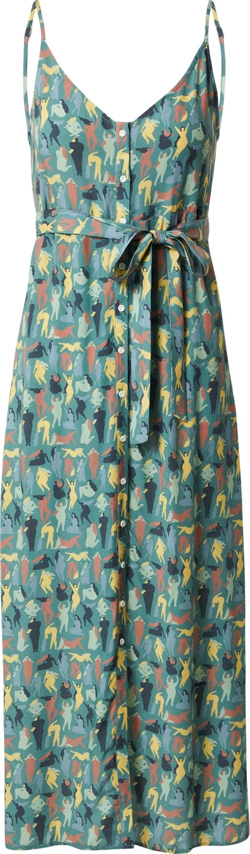 Brava Fabrics Košilové šaty nefritová / mix barev