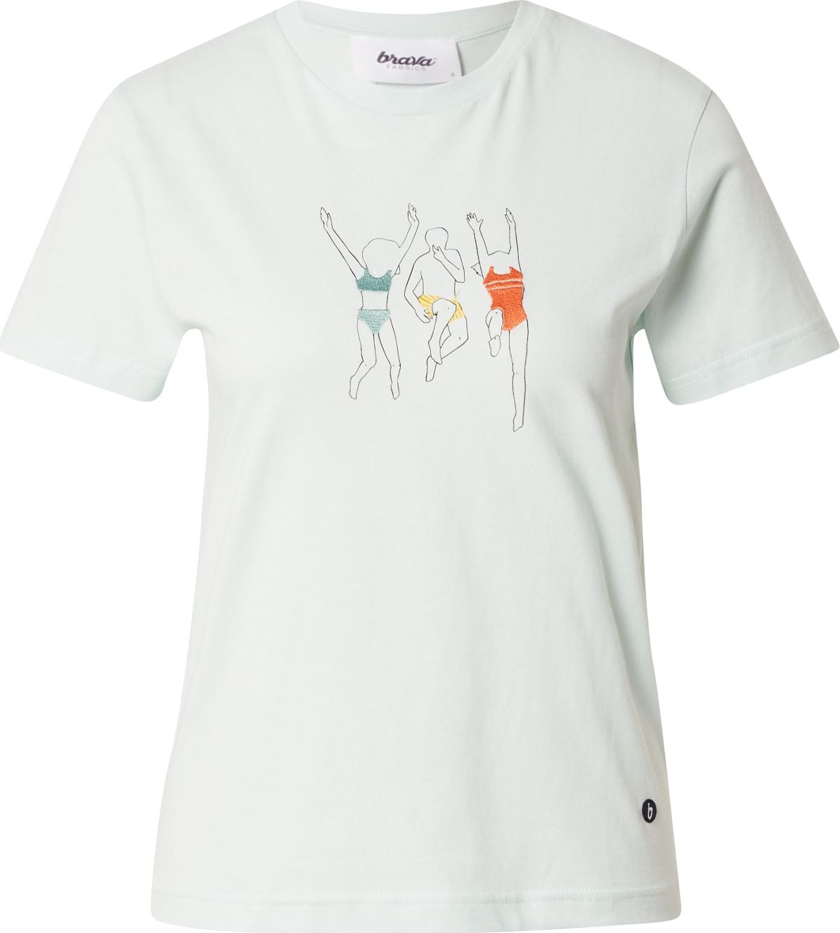 Brava Fabrics Tričko 'Jump' aqua modrá / oranžová / žlutá