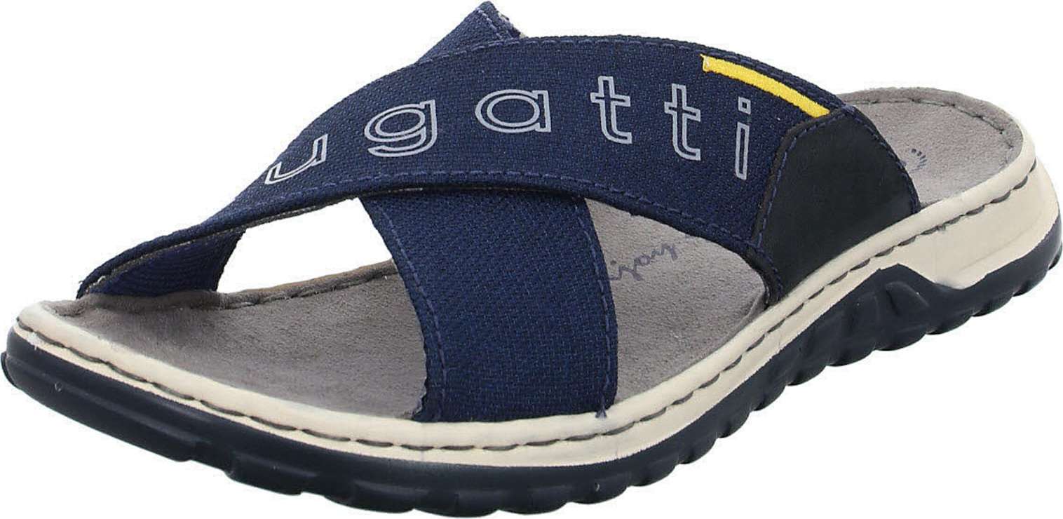 bugatti Pantofle bílá / námořnická modř / žlutá