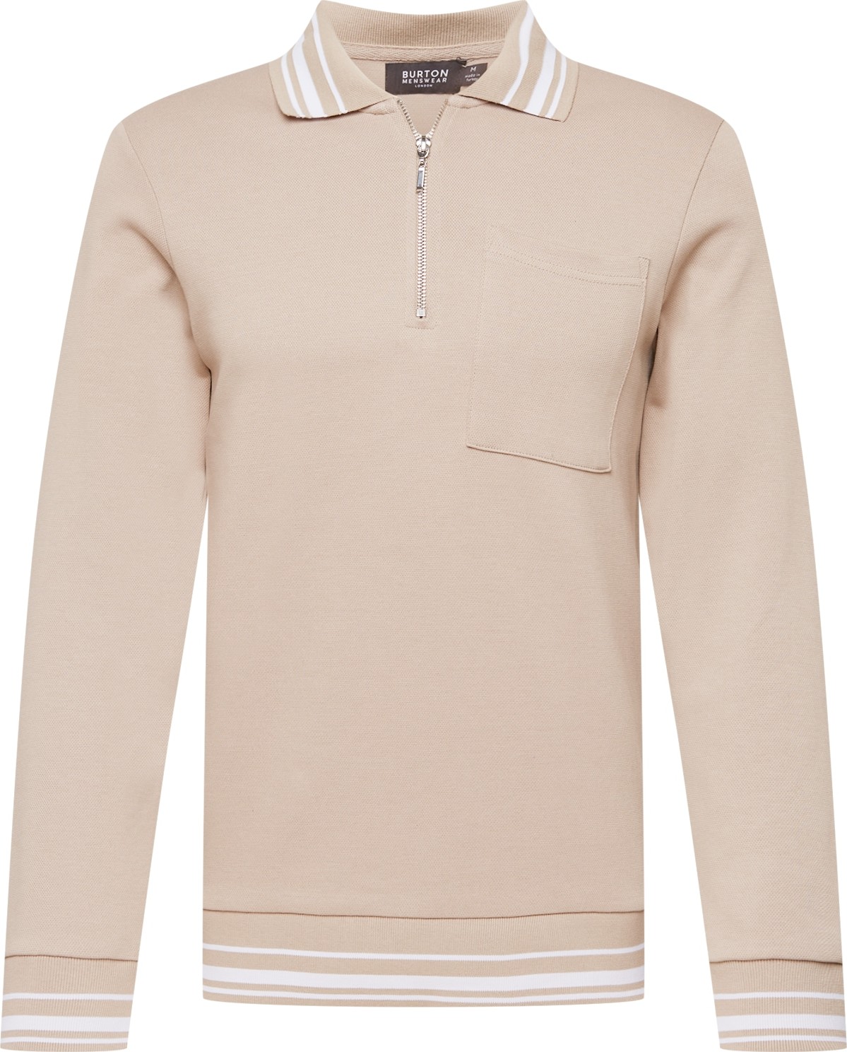 BURTON MENSWEAR LONDON Tričko bílá / béžová