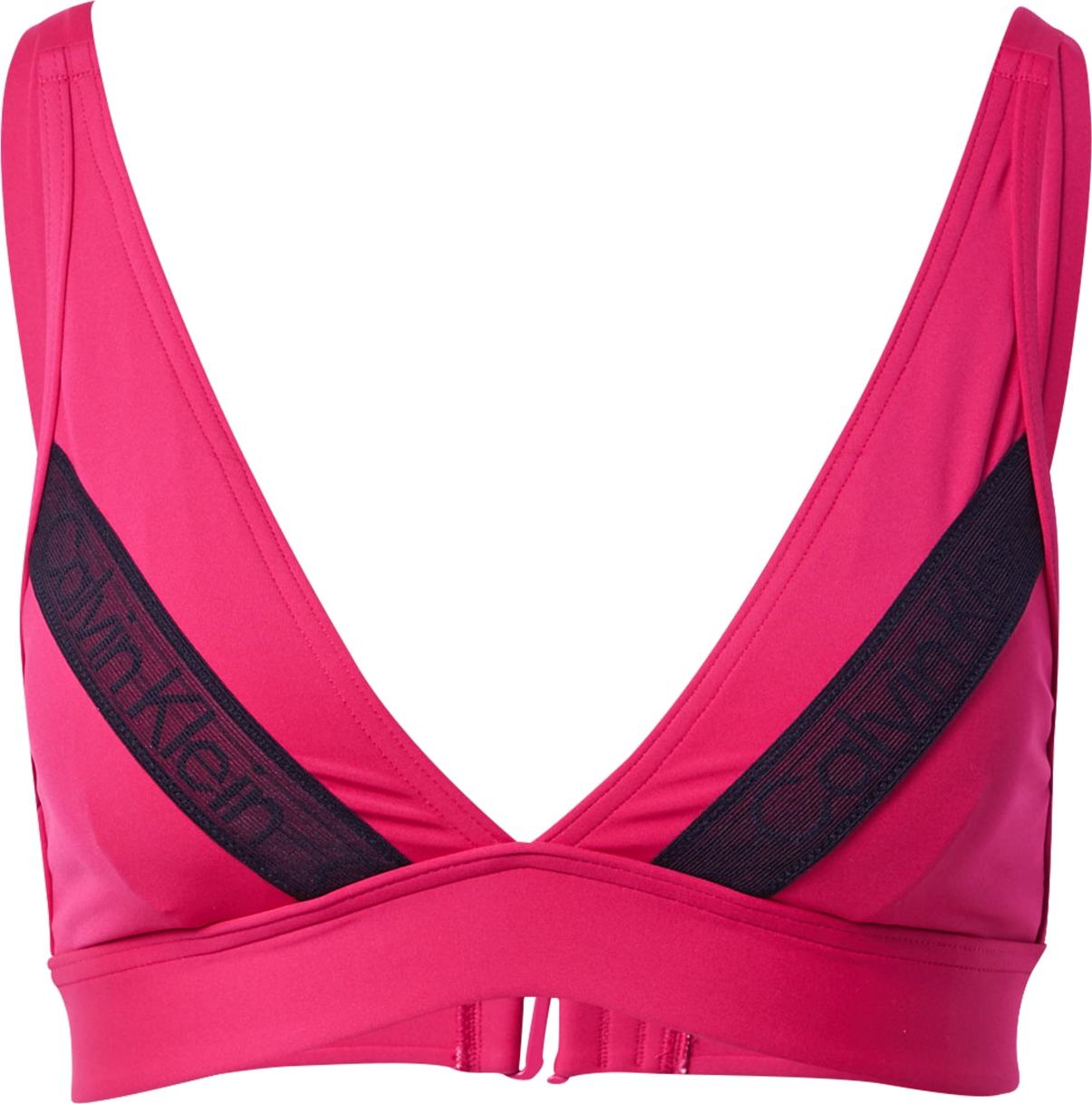 Calvin Klein Swimwear Horní díl plavek 'APEX' pink / černá