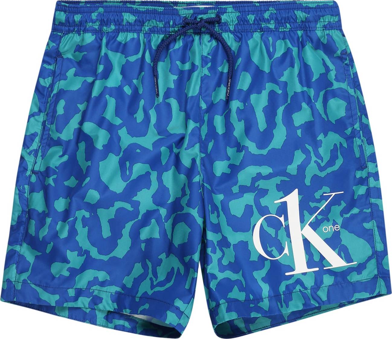 Calvin Klein Swimwear Plavecké šortky modrá / světlemodrá / bílá