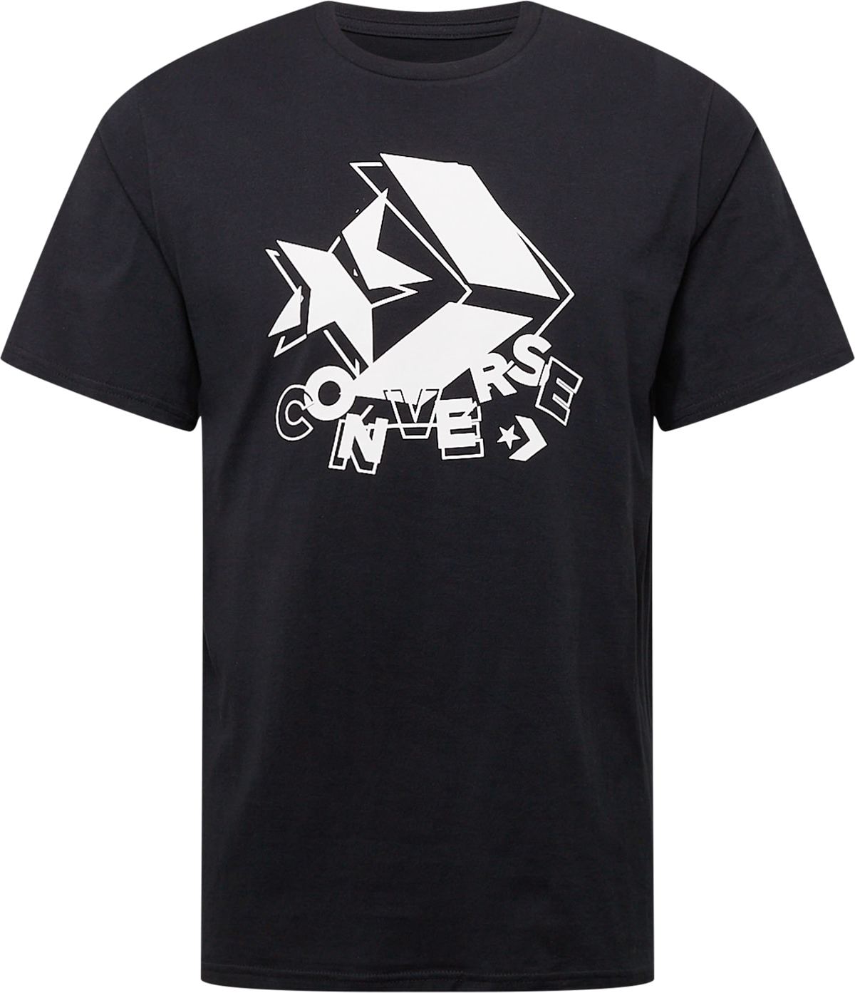 CONVERSE Tričko 'PIECE OF US' černá / bílá