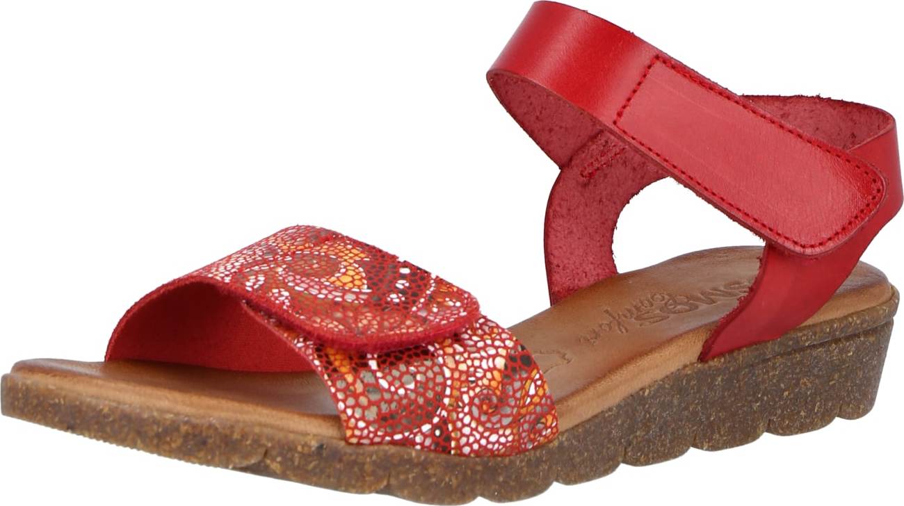COSMOS COMFORT Sandály červená / mix barev