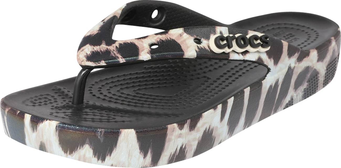 Crocs Žabky černá / světle béžová