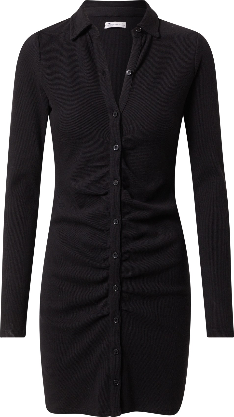 HOLLISTER Košilové šaty černá