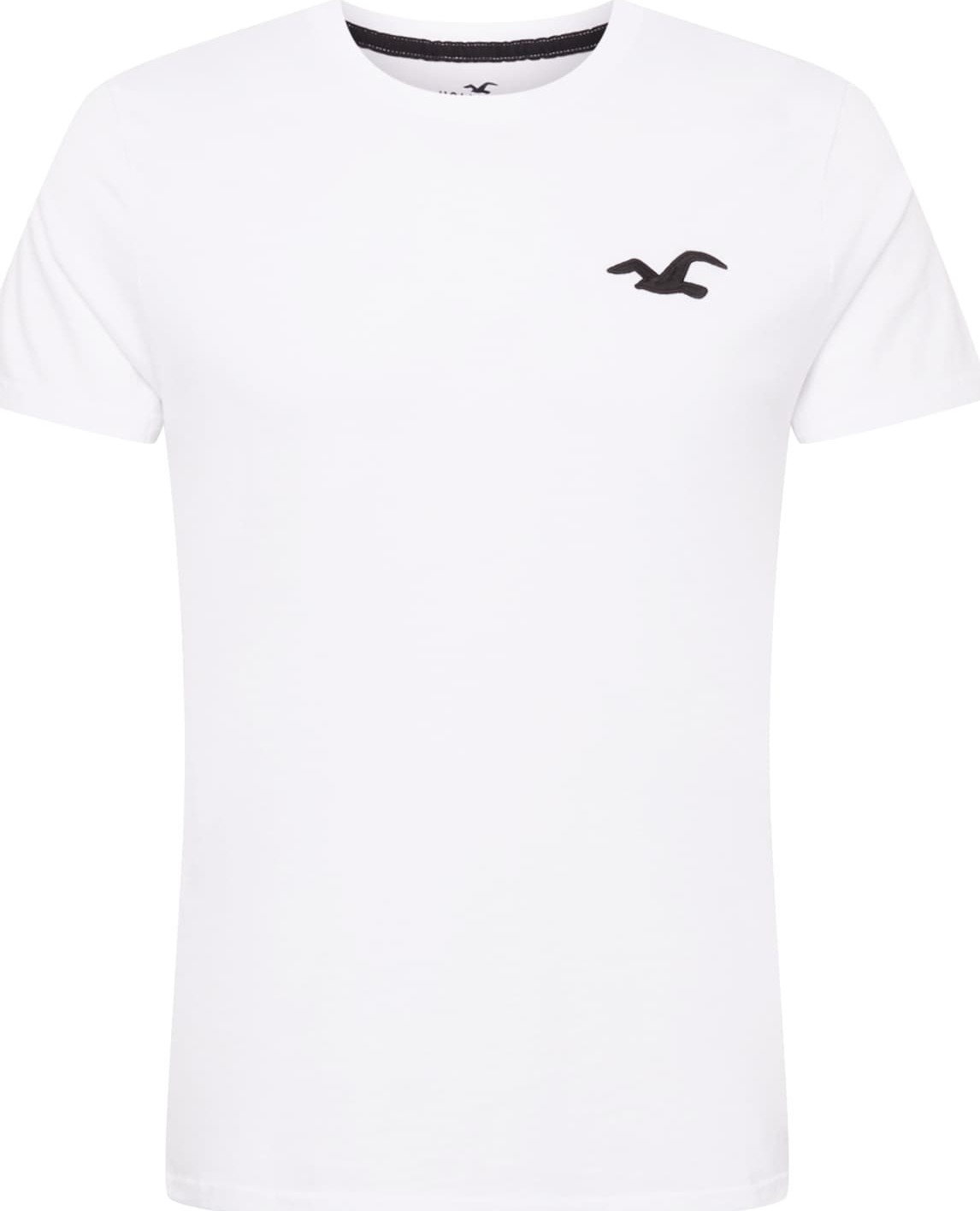 HOLLISTER Tričko bílá / černá