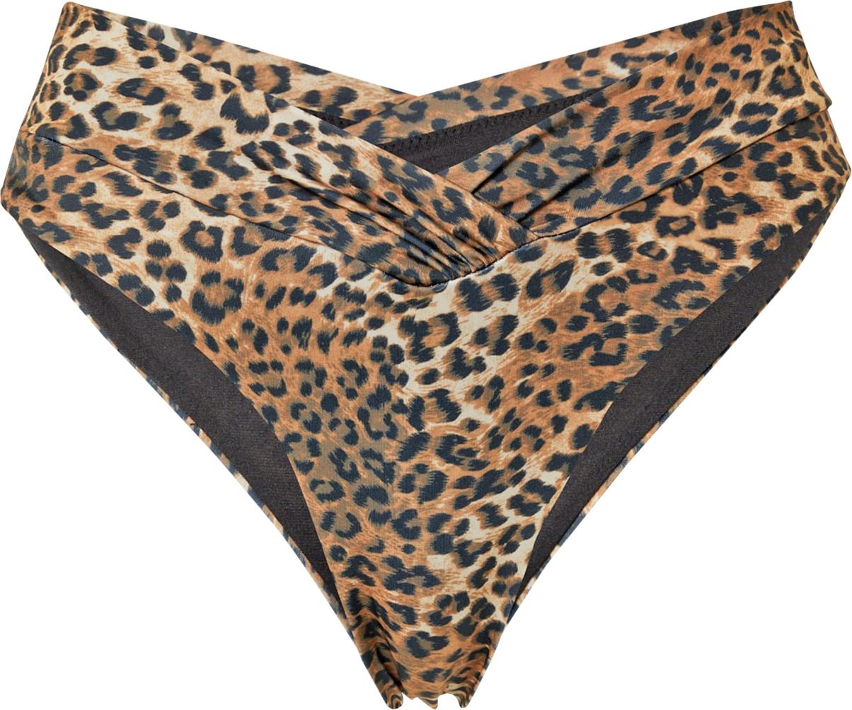 Hunkemöller Spodní díl plavek hnědá / velbloudí / černá