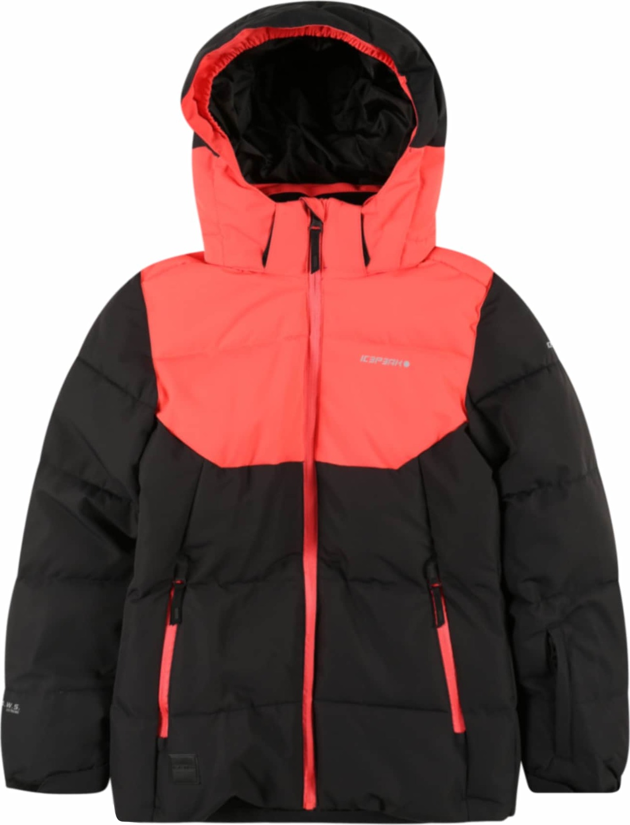 ICEPEAK Sportovní bunda 'Loris' černá / lososová