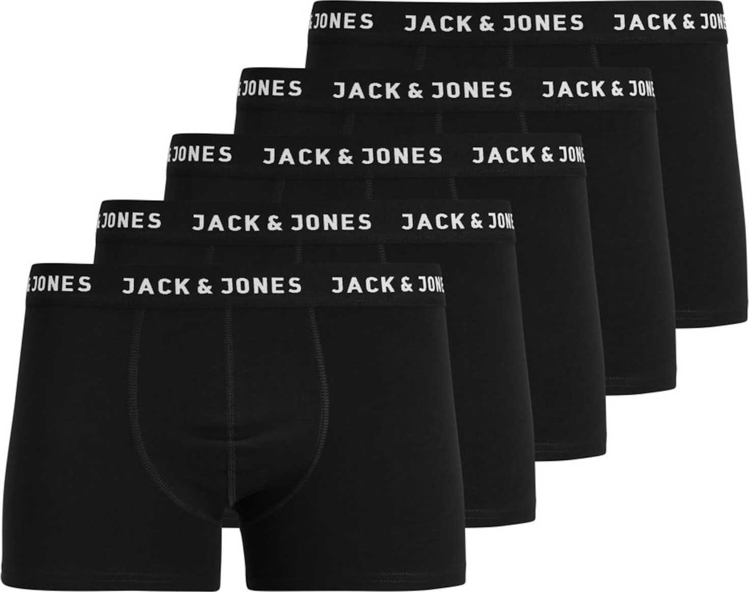 JACK & JONES Boxerky černá / bílá