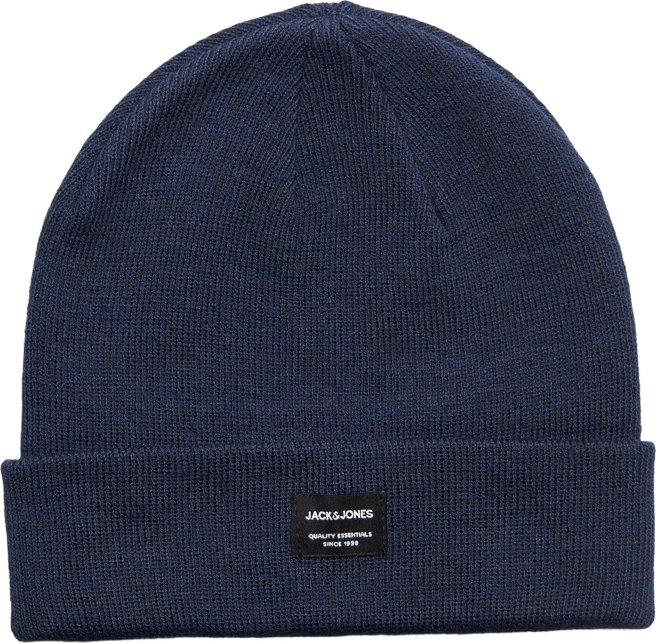 JACK & JONES Čepice marine modrá
